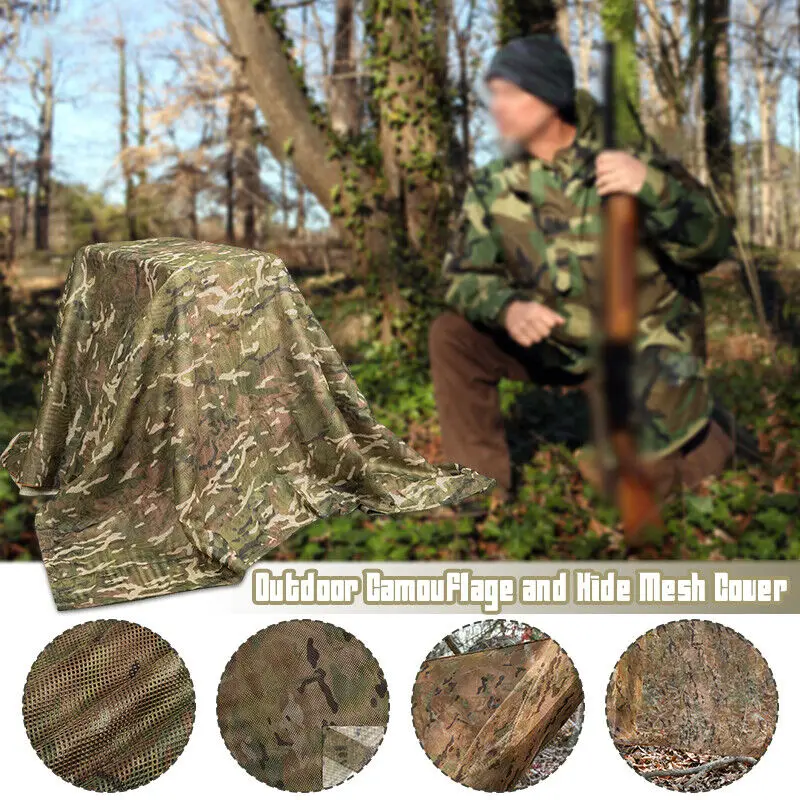 Outdoor Hunting Fabric - شبكة مخفية مموهة للتخييم في الهواء