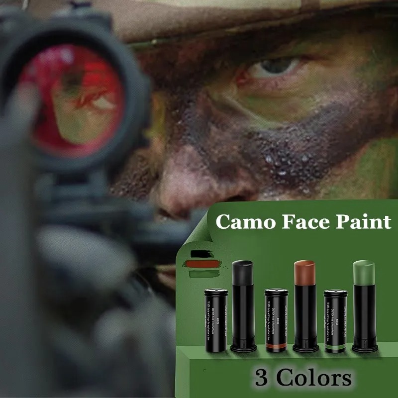 Camo Face Paint - مجموعة زيت الوجه التمويه للمشجعين في