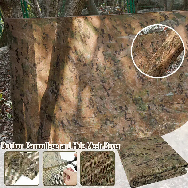 شبكة مخفية مموهة للتخييم في ال - مراجعة Outdoor Hunting Fabric وسعره